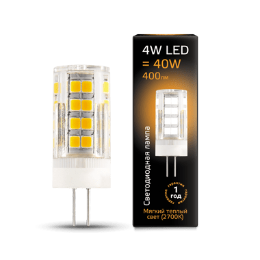 Лампа G4 AC185-265V 4W 400lm 2700K керамика LED