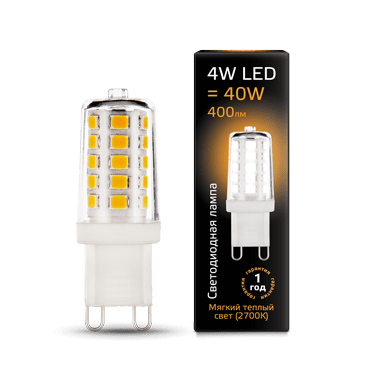 Лампа G9 AC185-265V 4W 400lm 2700K керамика LED