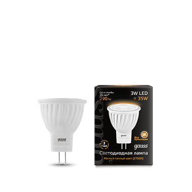 Лампа  MR11 3W 290lm 2700K GU4 LED