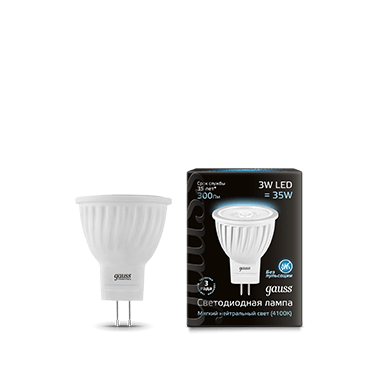 Лампа MR11 3W 300lm 4100K GU4 LED