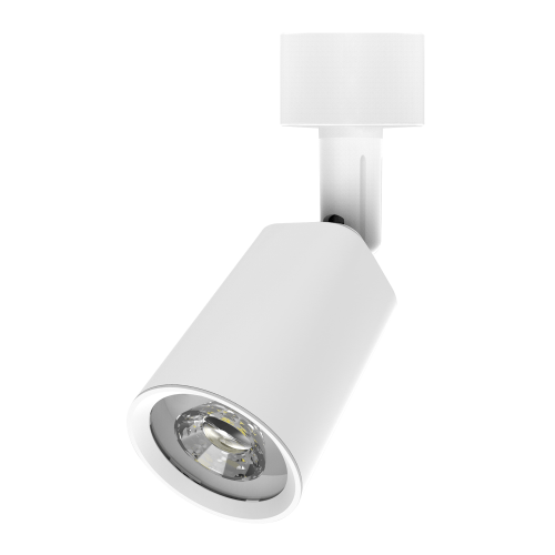 Светильник трековый цилиндр 8W 600lm 4000K 180-220V IP20 59*164мм белый линза 50º LED