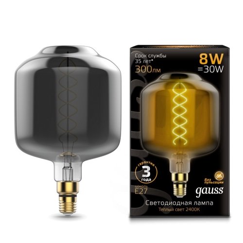 Лампа Led Vintage Filament Flexible DL180 8W E27 180*295mm Gray 2400K