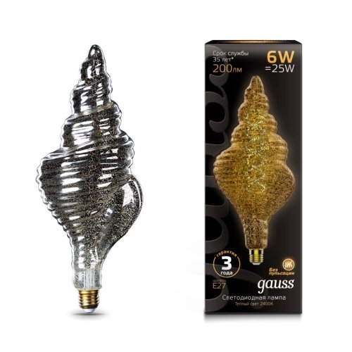 Лампа Filament TL120 6W 200lm 2400К Е27 gray flexible LED