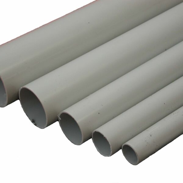 Трубы ПВХ серые 3-х метр. (жёсткие)