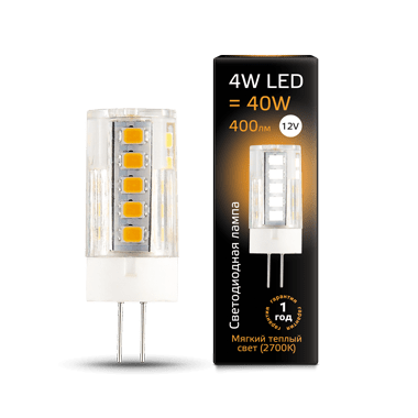 Лампа G4 12V 4W 400lm 2700K керамика LED