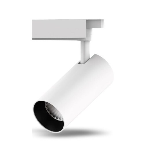 Светильник трековый цилиндр 16W 1390lm 4000K 180-240V IP20 65*210мм белый угол 24º LED