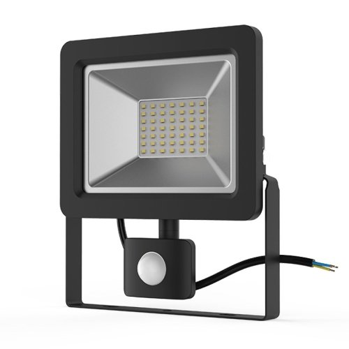 Прожектор Elementary-S 50W 3450lm 6500К 175-265V IP65 черный с датчиком движения LED
