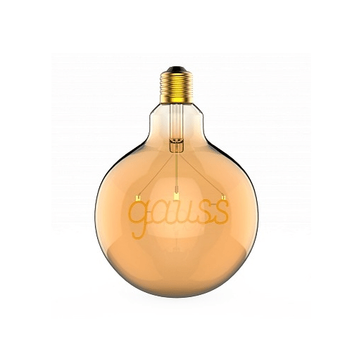 Лампа Filament G125 2,5W 200lm 2000К Е27 golden GAUSS LED