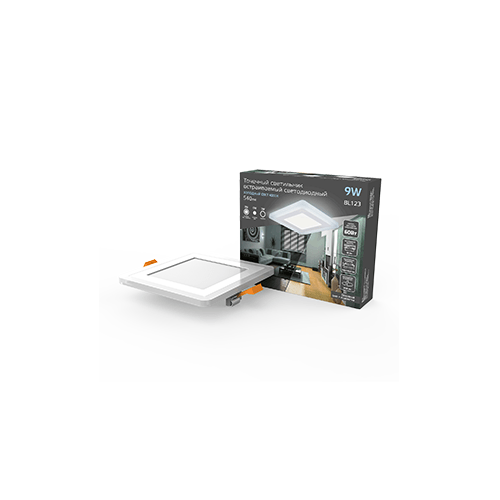 Светильник Backlight кв 6+3W 540lm 4000K 180-265V IP20 монт Ø120 145*145*31мм 3 реж  LED
