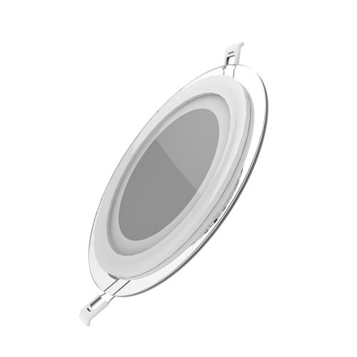 Светильник Glass круг 12W 900lm 3000K 220-240V IP20 монт Ø118 160*35 с дек стеклом LED