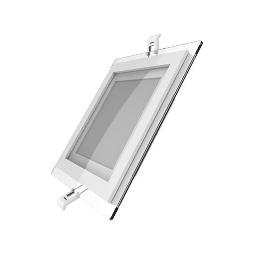 Светильник Glass кв 12W 900lm 3000K 220-240V IP20 монт Ø118х118 160*160*30 с дек стек LED