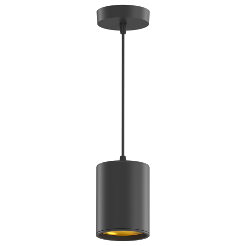 Светильник Overhead подвес цил 12W 660lm 3000K 170-240V IP20 79*100мм черный золото LED