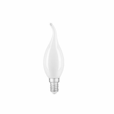 Лампа Filament Свеча на ветру 9W 610lm 4100К Е14 milky диммируемая LED
