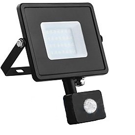 Прожектор LL-907 с датчиком 30W 6400K 230V IP44 черный