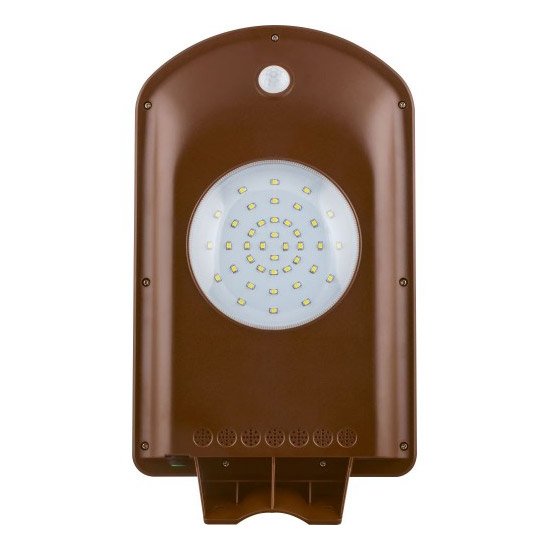 SP2331 уличный на солнечной батарее 2W, 6400K, с датчиком движения, IP65, коричневый, 365*205*58мм